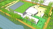 Het pand van IKC De Rank NA de aanbouw
